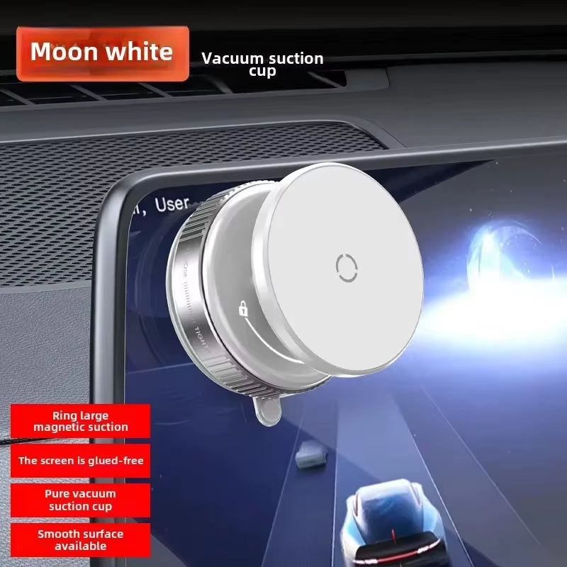 360° Rotation Magnetic Car Phone Holder – Magsafe-Compatible Vacuum Suction Cup Navigation Stand Bracket for iPhone & Smartphones
