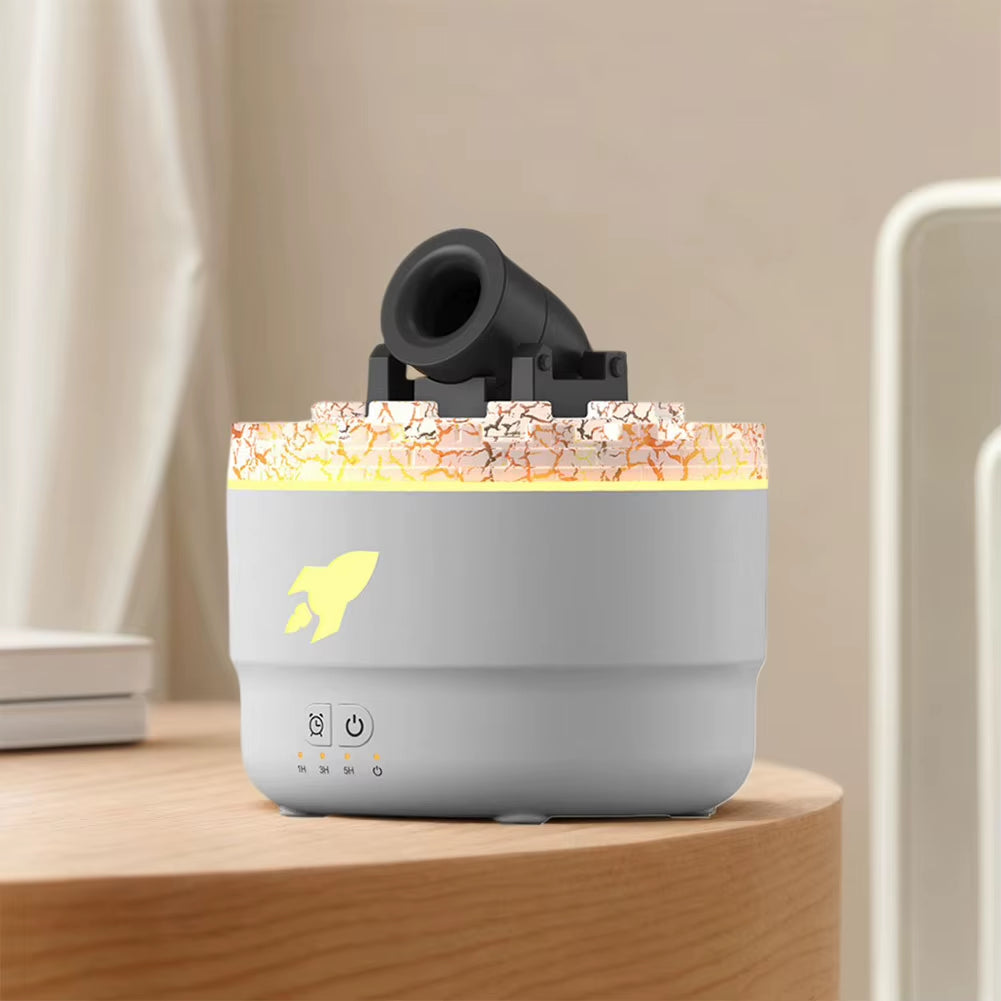Volcanic Crack Light Cannon Aroma Humidifier – Essential Oil Diffuser, Aromatherapy Mist & Night Light for Home & Office