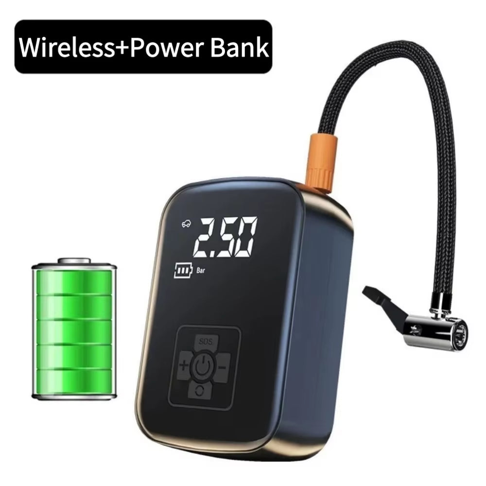 150PSI Car Air Compressor – Wired & Wireless Electric Tyre Inflator Pump for Car, Motorcycle, Boat & Bike