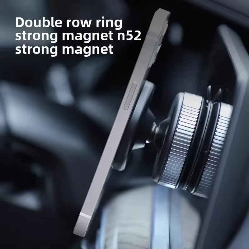 360° Rotation Magnetic Car Phone Holder – Magsafe-Compatible Vacuum Suction Cup Navigation Stand Bracket for iPhone & Smartphones