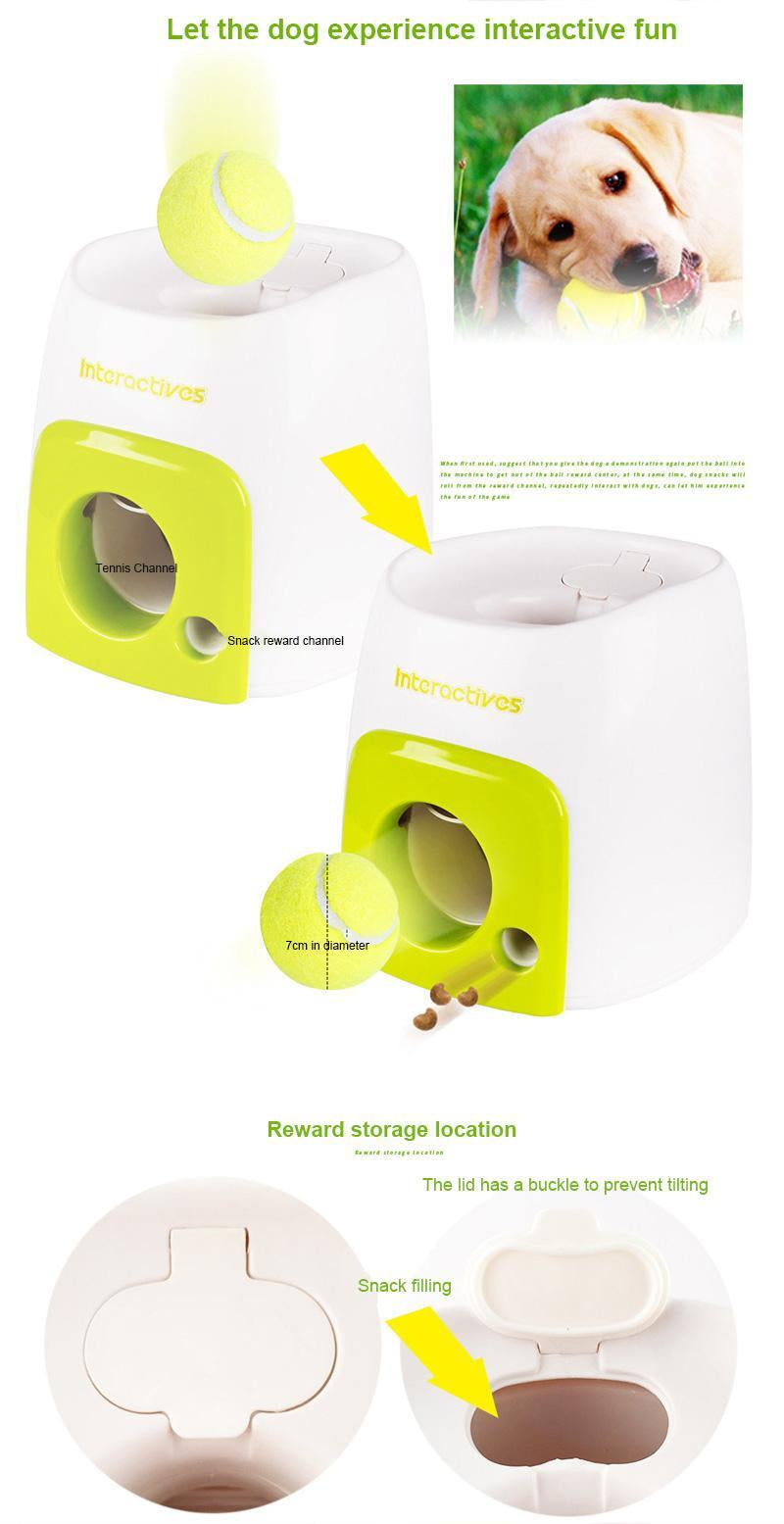 Automatic Dog Tennis Launcher & Intelligent Pet Toy Reward Machine
