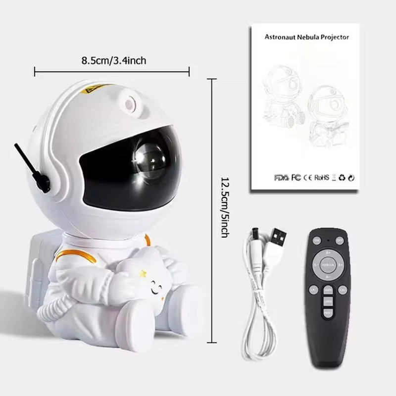 Galaxy Projector LED Night Light – Astronaut Star Projector Lamp for Bedroom, Kids & Home Décor Gift
