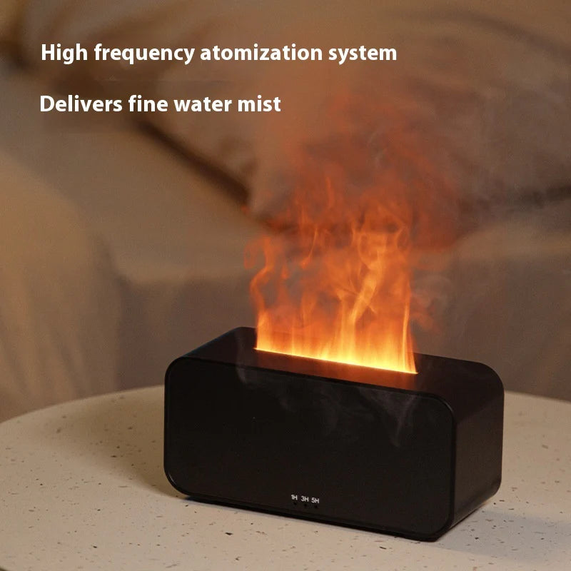 Flame Aroma Diffuser – USB-Powered Aromatherapy & Humidifier with Flame Simulation, Sleep & Stress Relief