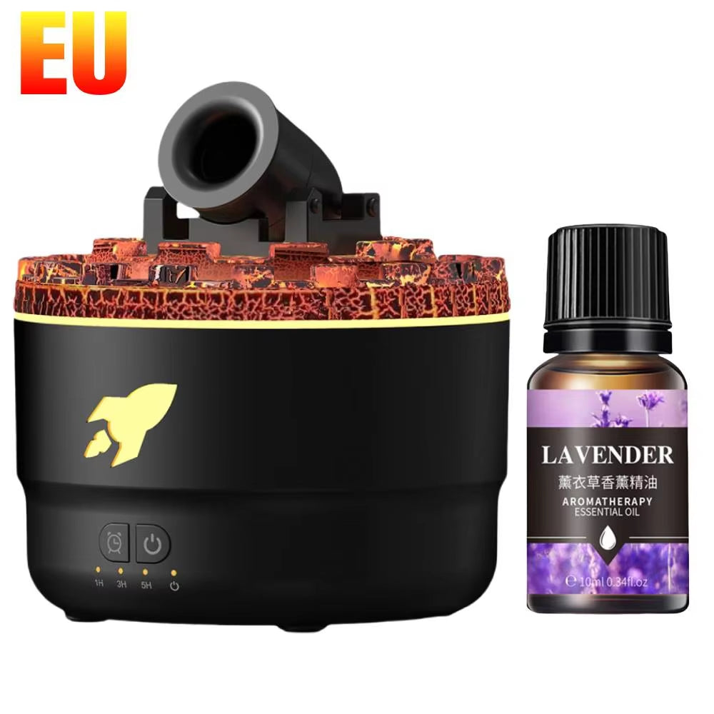 Volcanic Crack Light Cannon Aroma Humidifier – Essential Oil Diffuser, Aromatherapy Mist & Night Light for Home & Office