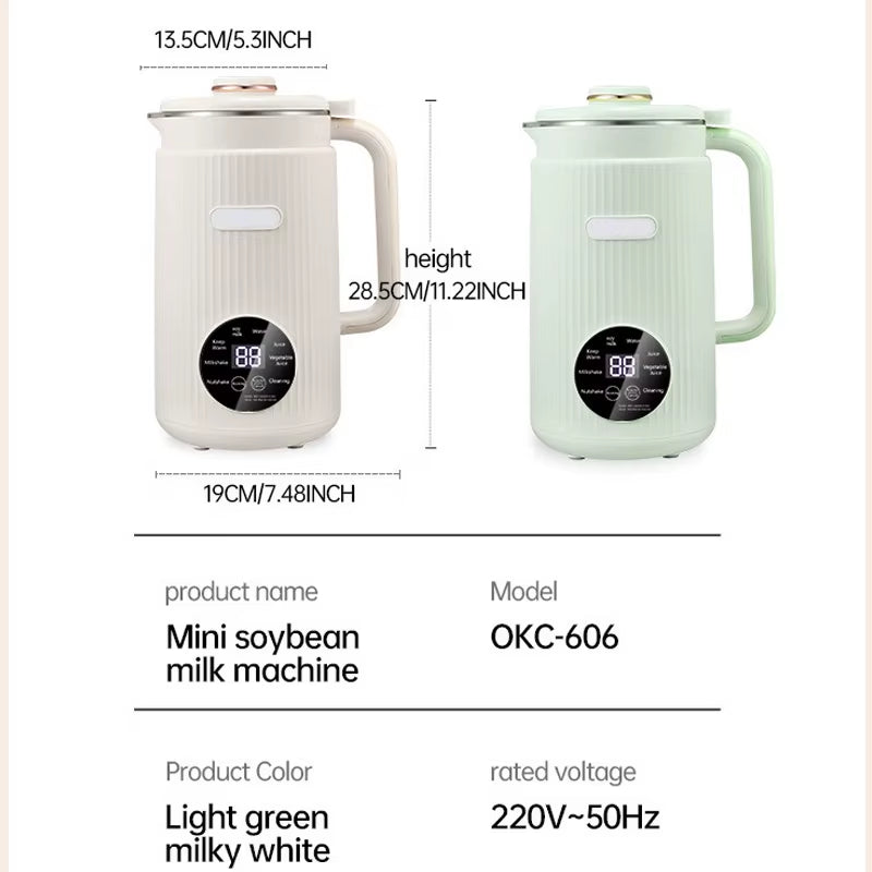 220V/110V Multifunctional Electric Soybean Milk Machine – Automatic Fruit Juice & Food Blender with Water Boiling