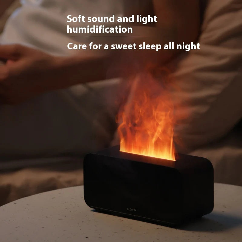 Flame Aroma Diffuser – USB-Powered Aromatherapy & Humidifier with Flame Simulation, Sleep & Stress Relief