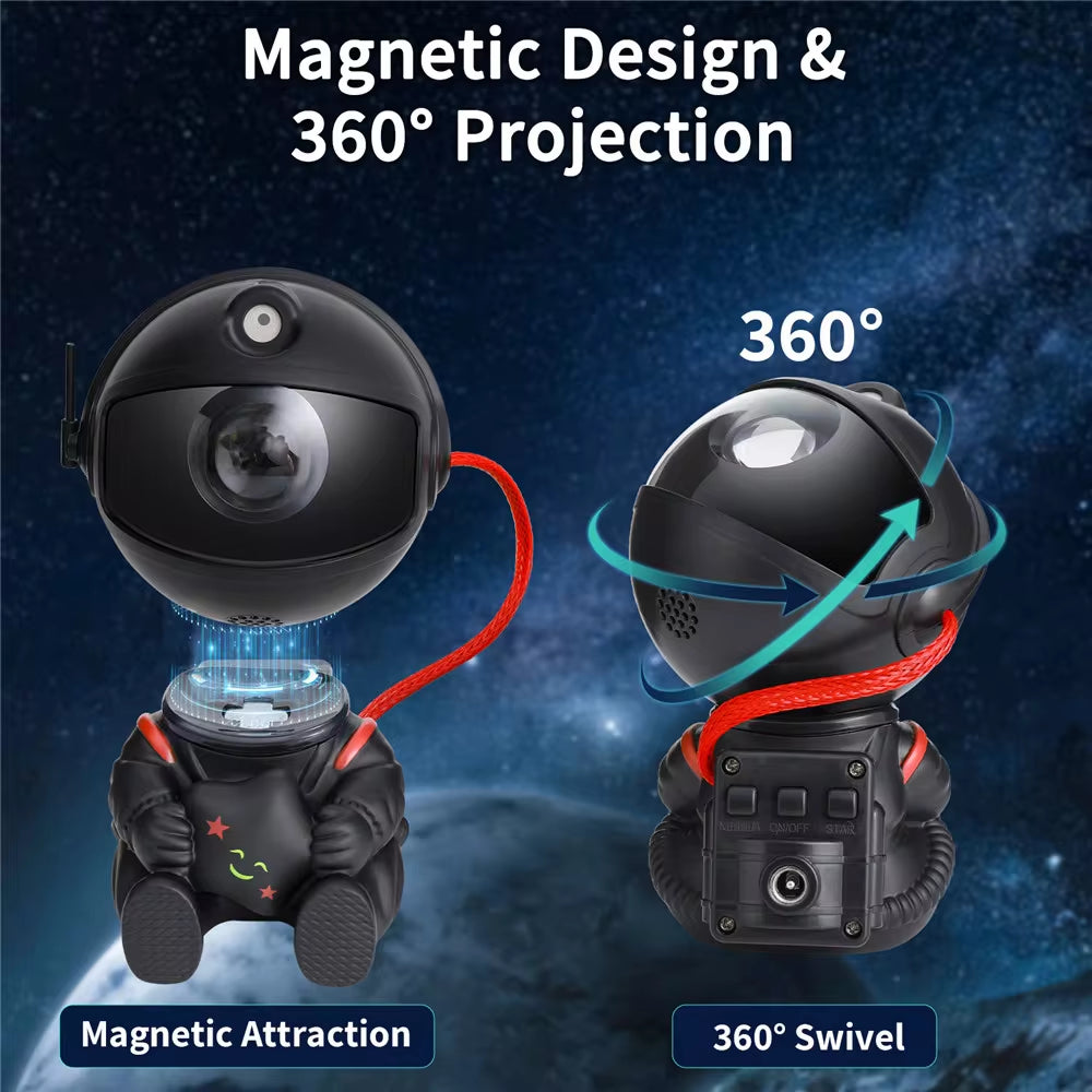 Galaxy Projector LED Night Light – Astronaut Star Projector Lamp for Bedroom, Kids & Home Décor Gift
