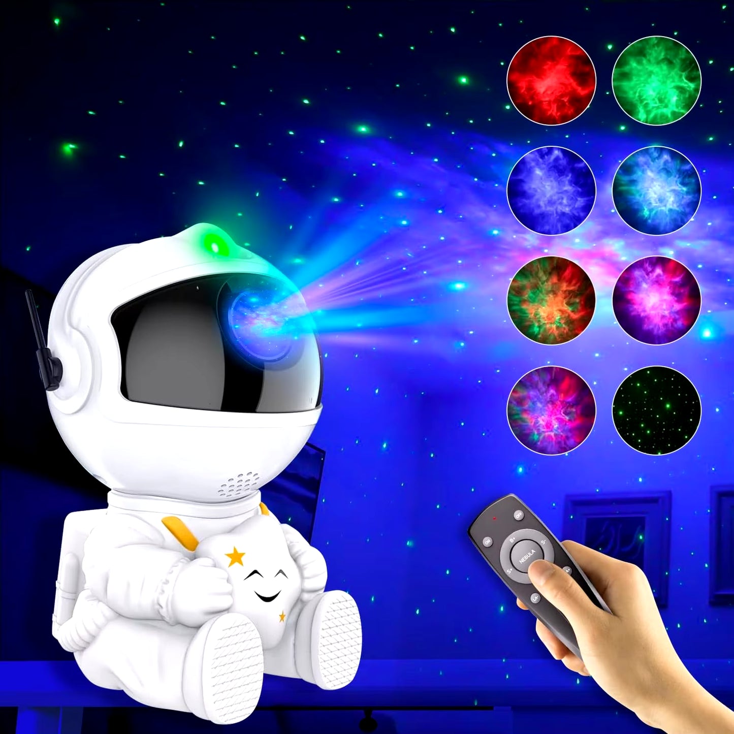 Galaxy Projector LED Night Light – Astronaut Star Projector Lamp for Bedroom, Kids, Home Décor & Gift