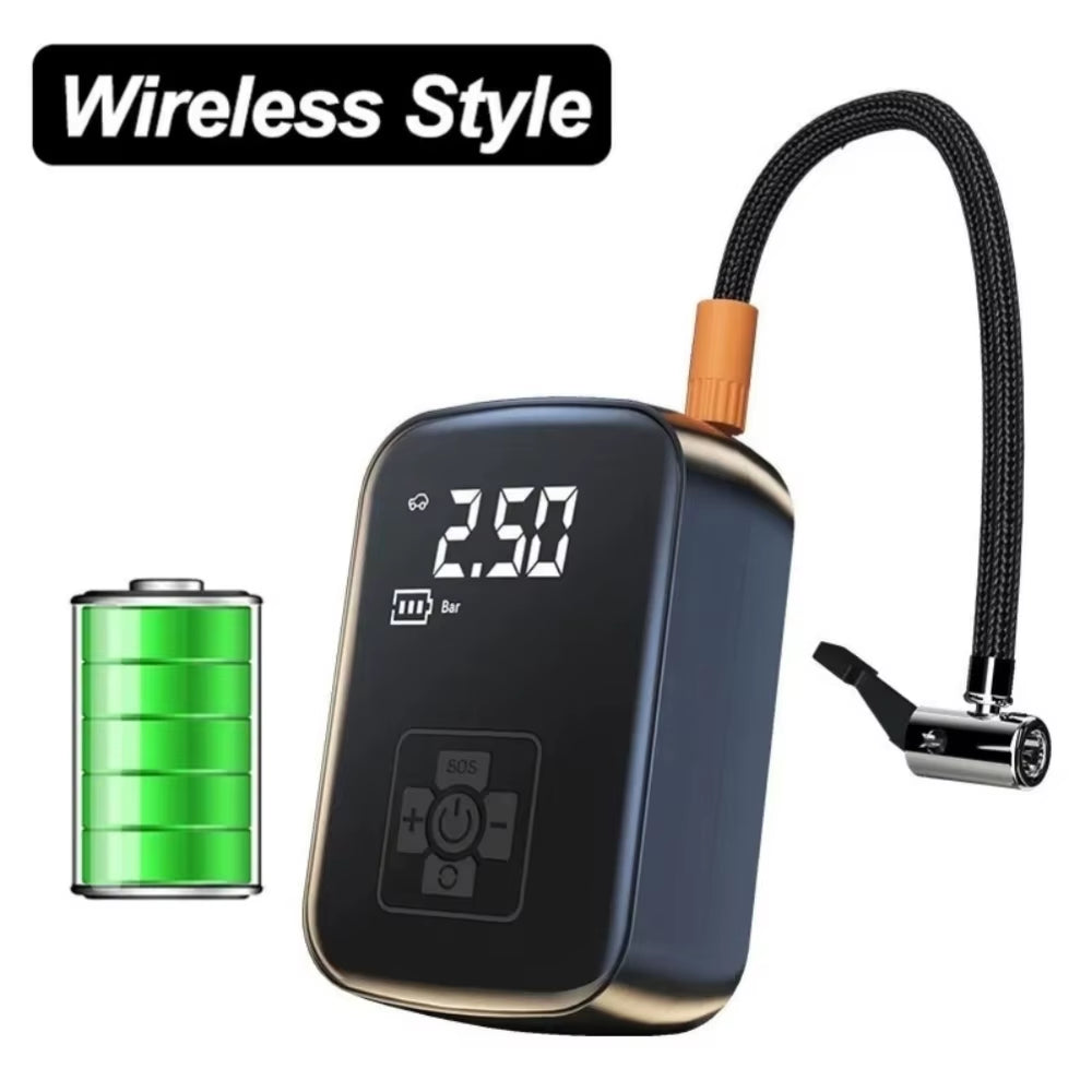 150PSI Car Air Compressor – Wired & Wireless Electric Tyre Inflator Pump for Car, Motorcycle, Boat & Bike
