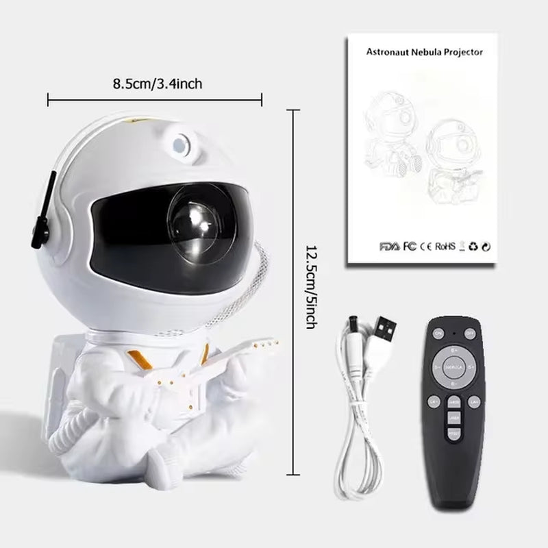 Galaxy Projector LED Night Light – Astronaut Star Projector Lamp for Bedroom, Kids & Home Décor Gift