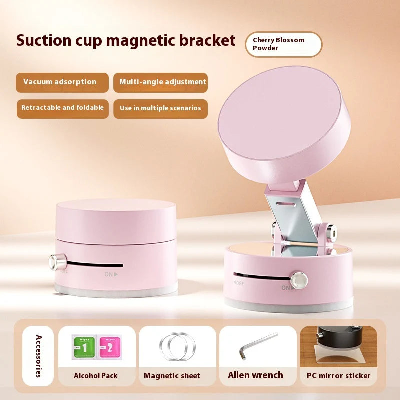 Foldable Magnetic Car Phone Holder – Strong Vacuum Suction Cup Mount for Dashboard, Windshield & Mirror | Hands-Free Universal Phone Stand for iPhone & Android