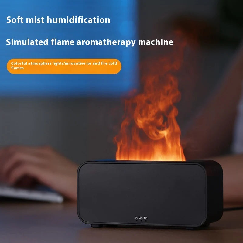 Flame Aroma Diffuser – USB-Powered Aromatherapy & Humidifier with Flame Simulation, Sleep & Stress Relief