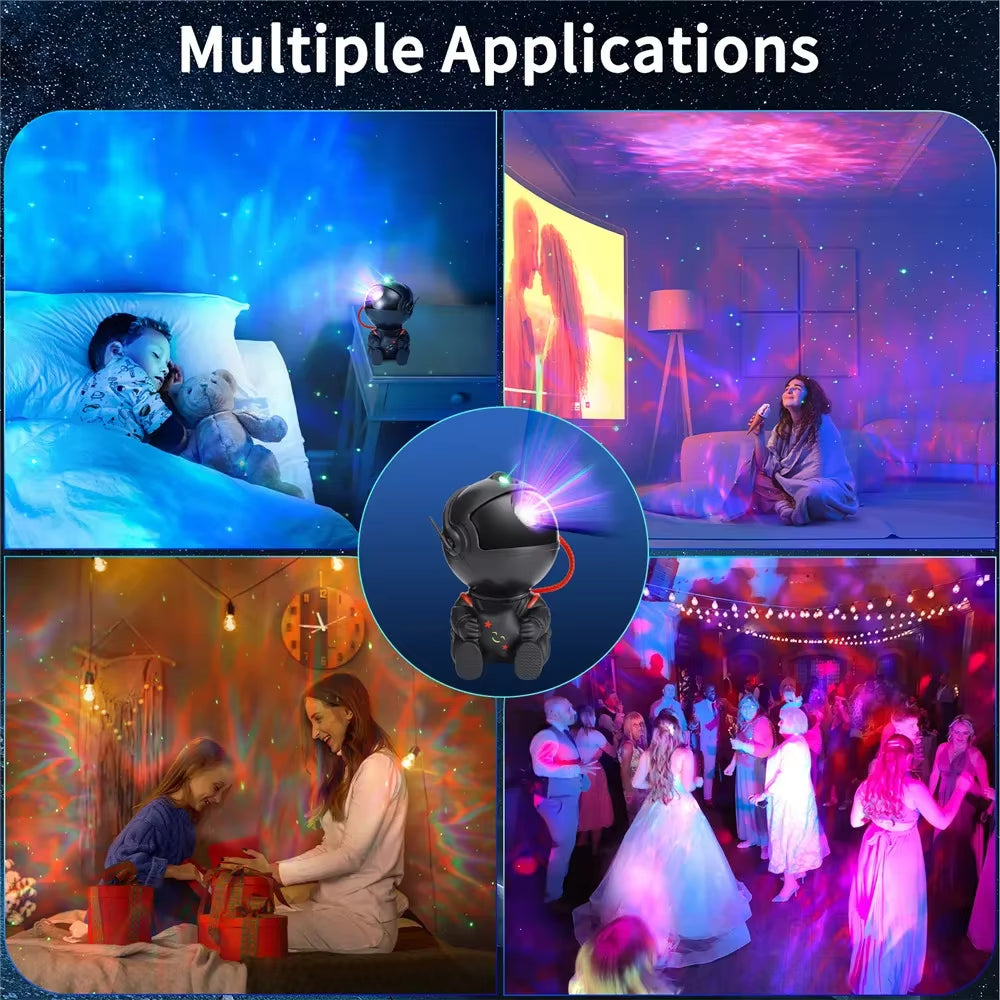Galaxy Projector LED Night Light – Astronaut Star Projector Lamp for Bedroom, Kids, Home Décor & Gift