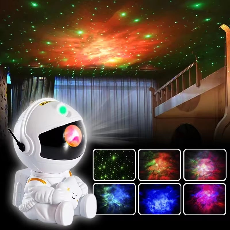 Galaxy Projector LED Night Light – Astronaut Star Projector Lamp for Bedroom, Kids & Home Décor Gift