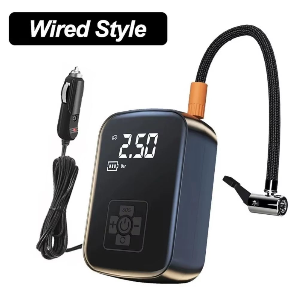 150PSI Car Air Compressor – Wired & Wireless Electric Tyre Inflator Pump for Car, Motorcycle, Boat & Bike