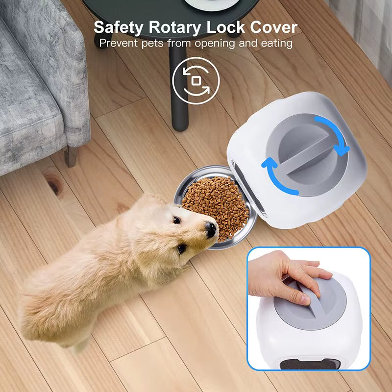 Automatic Pet Feeder with Intelligent Remote Control – Smart Cat & Dog Food Dispenser with Timing & Portion Control