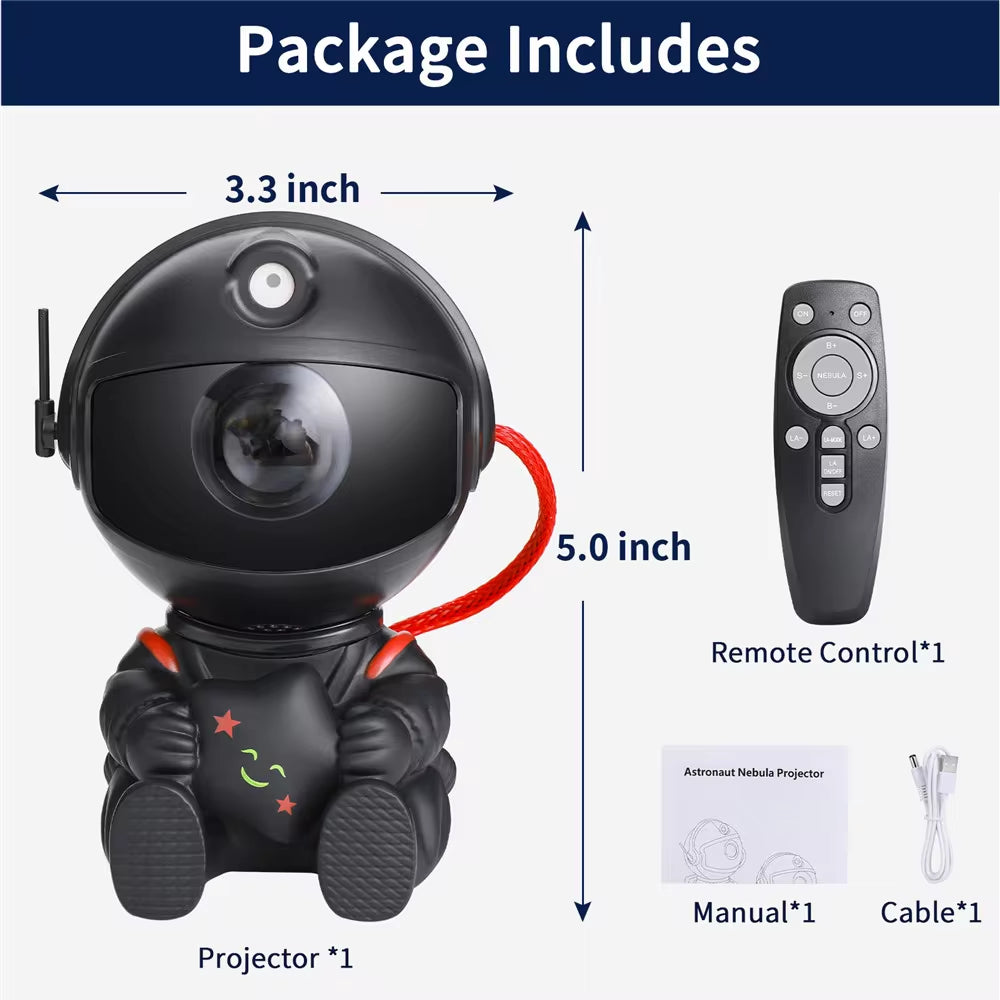 Galaxy Projector LED Night Light – Astronaut Star Projector Lamp for Bedroom, Kids & Home Décor Gift