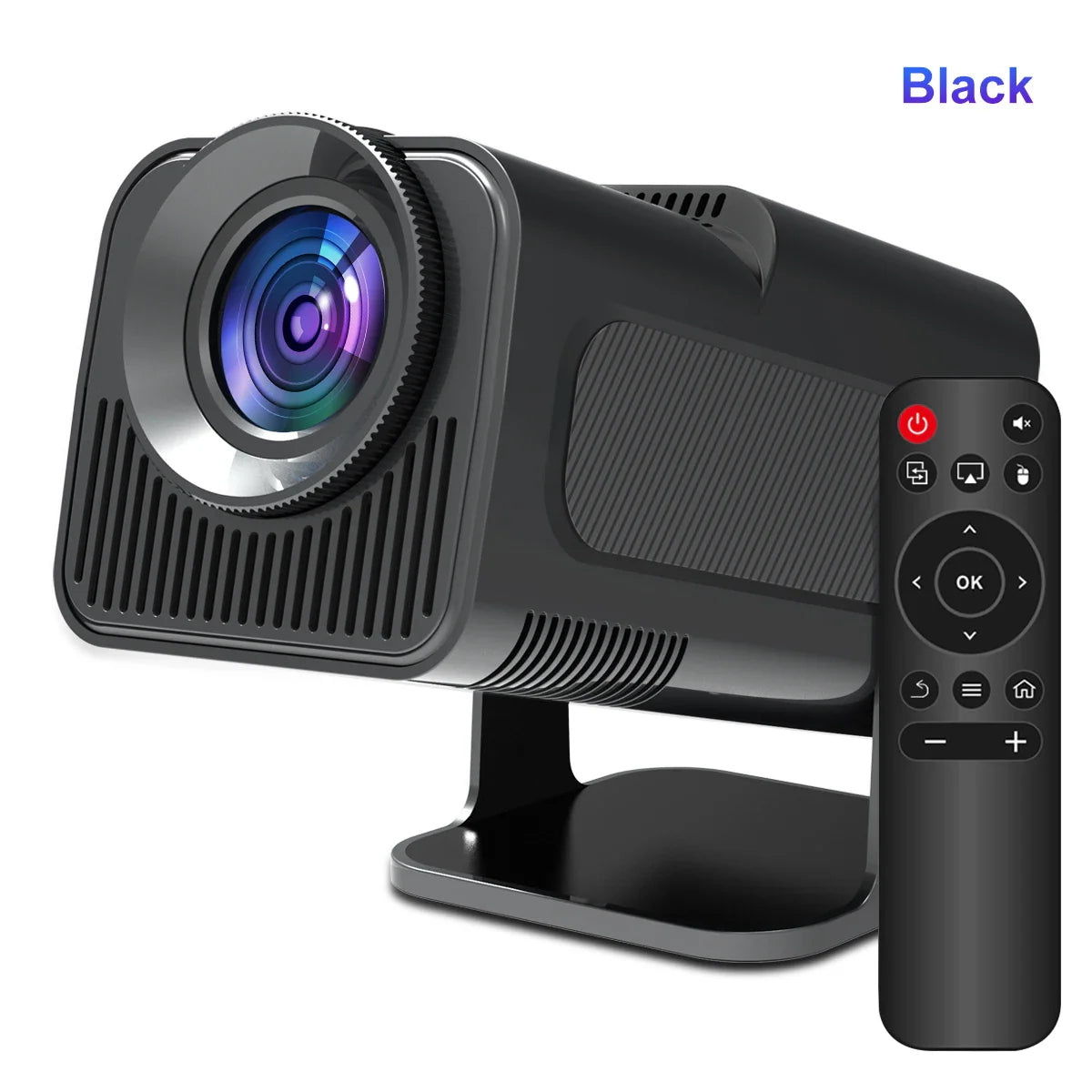 4K Android 11 Projector – Native 1080P, 390ANSI, Dual WiFi6 & BT5.0, 180° Rotatable Portable Cinema Projector