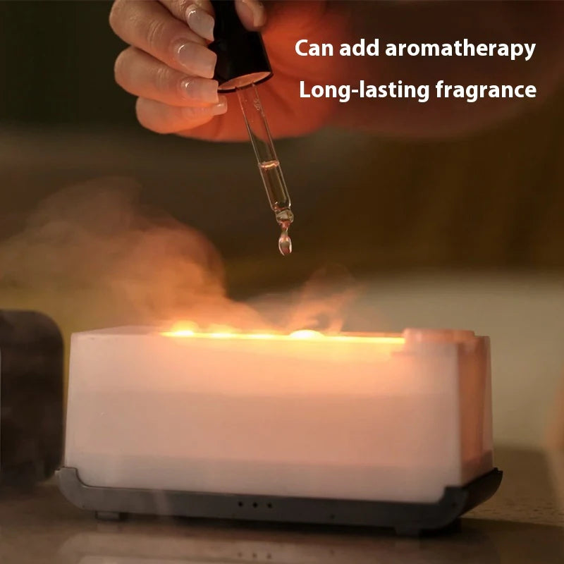 Flame Aroma Diffuser – USB-Powered Aromatherapy & Humidifier with Flame Simulation, Sleep & Stress Relief