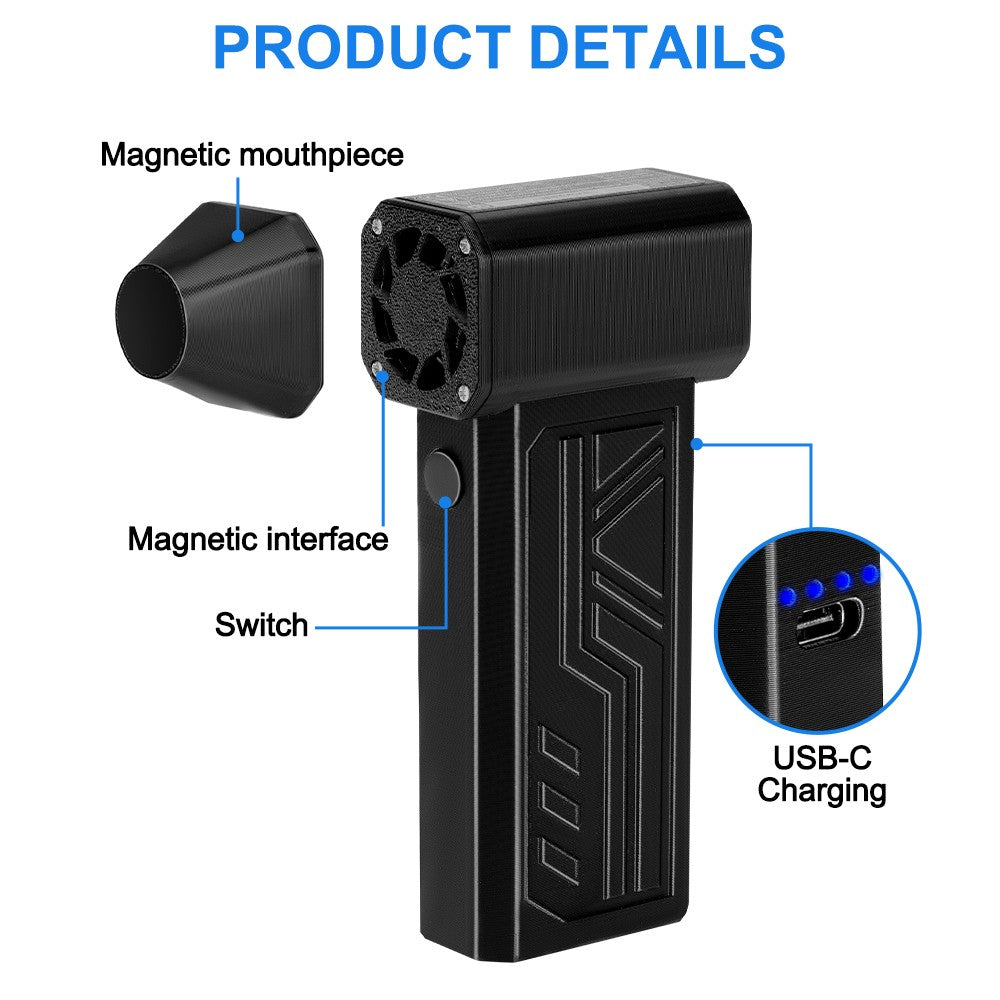 130000RPM Electric Air Blower Mini Turbo Fan Super Dry Dust Cleaner Air Blaster with 8000mAh Rechargeable Battery