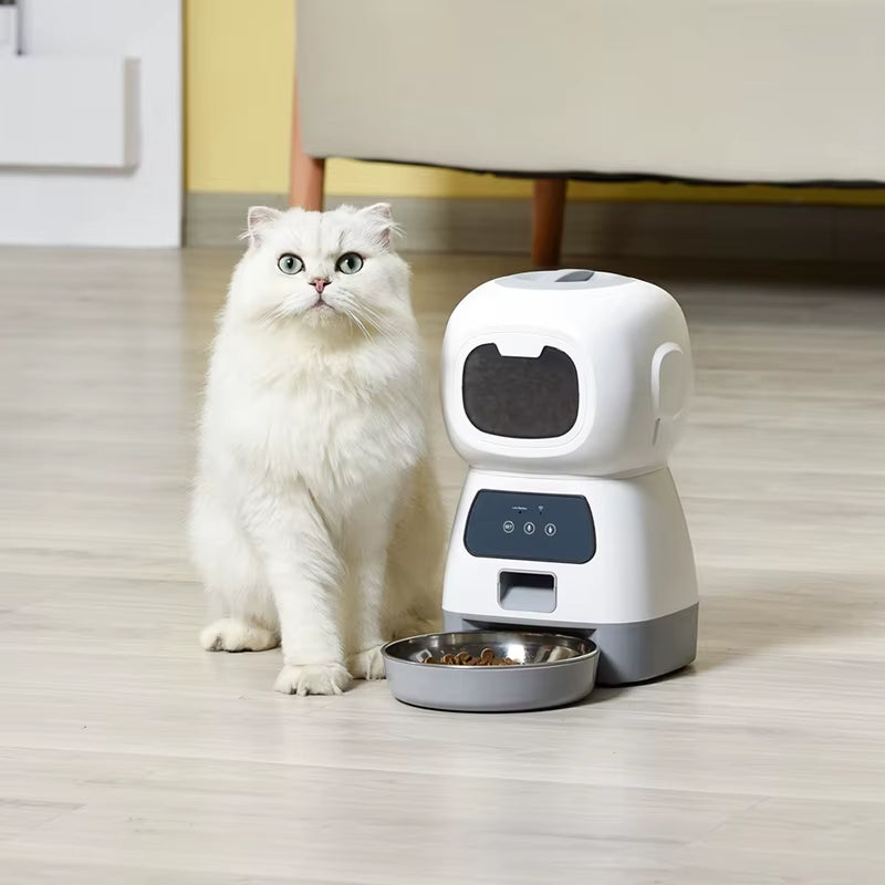 Automatic Pet Feeder with Intelligent Remote Control – Smart Cat & Dog Food Dispenser with Timing & Portion Control