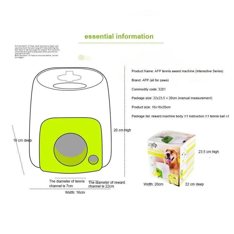Automatic Dog Tennis Launcher & Intelligent Pet Toy Reward Machine