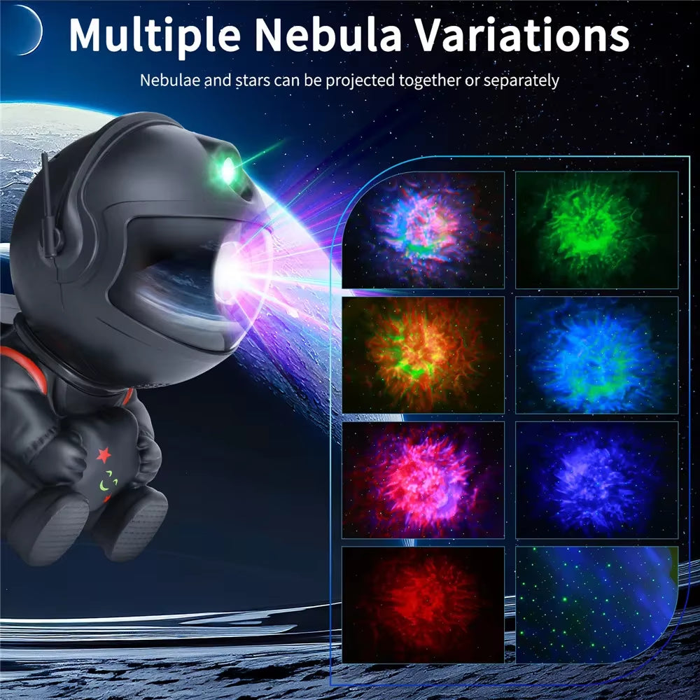 Galaxy Projector LED Night Light – Astronaut Star Projector Lamp for Bedroom, Kids, Home Décor & Gift