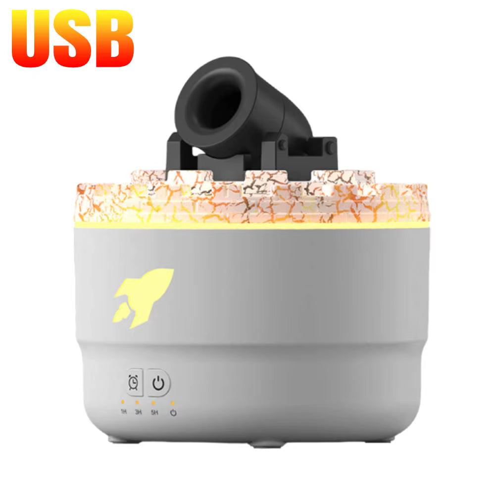 Volcanic Crack Light Cannon Aroma Humidifier – Essential Oil Diffuser, Aromatherapy Mist & Night Light for Home & Office