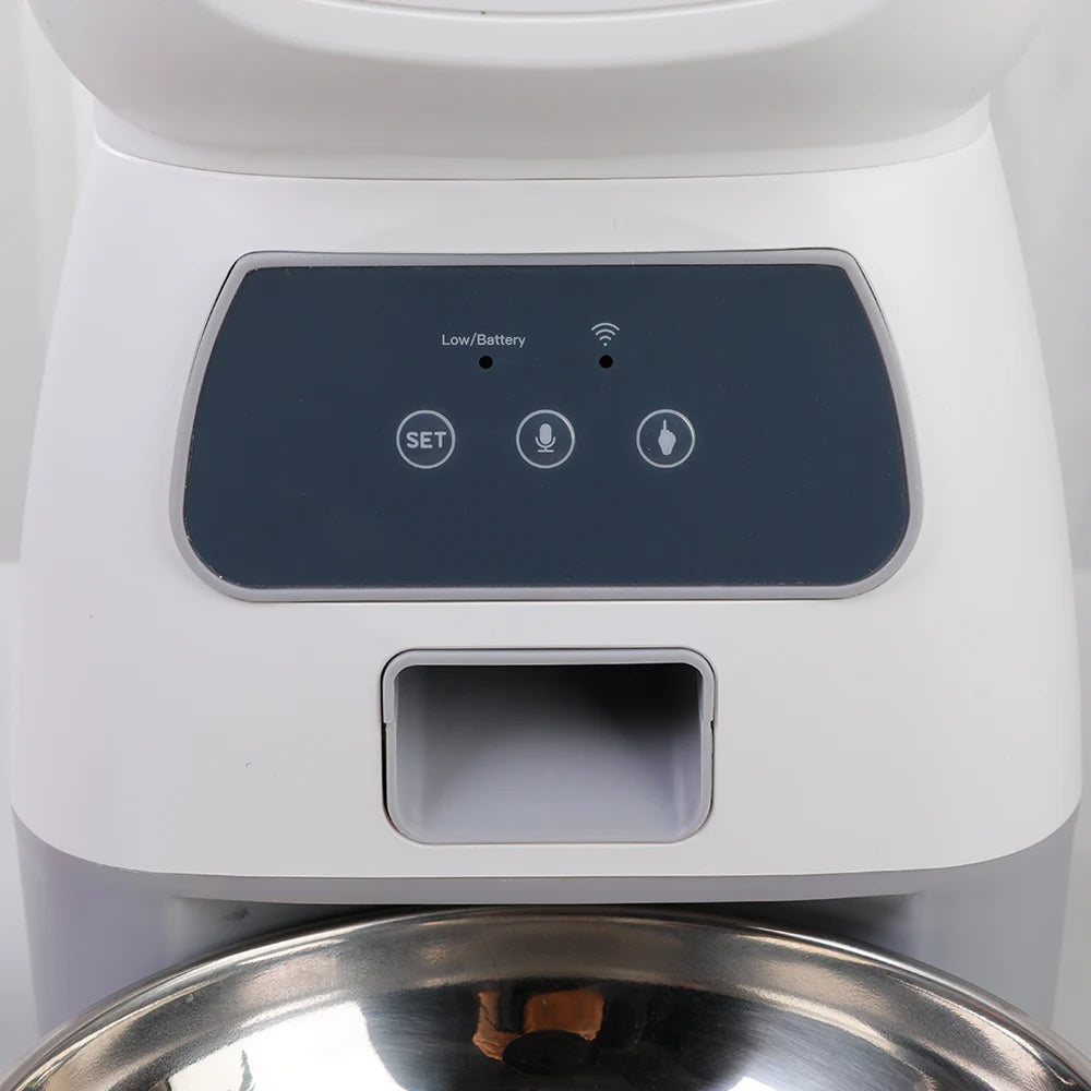 3.5L Automatic Pet Feeder for Cats & Dogs – WiFi Smart Slow Feeder with Voice Recorder, Large Capacity, Timed Food Dispenser