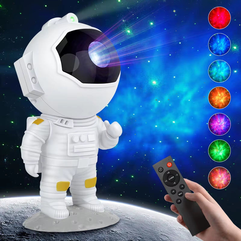 Astronaut Galaxy Starry Projector Lamp – LED Night Light Star Sky Projector for Bedroom, Kids, Home Decor & Birthday Gift