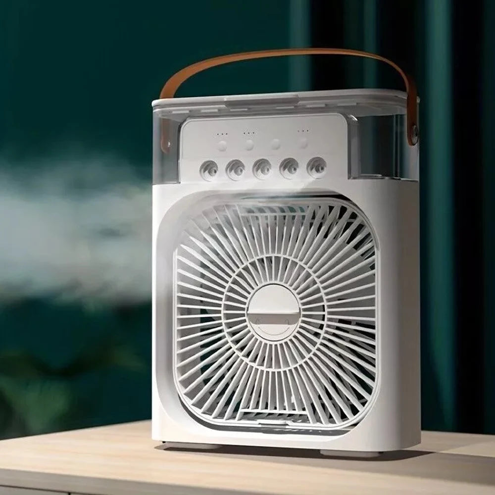 3-in-1 Portable Air Cooler Fan with LED Night Light – Mini Personal Air Conditioner, Humidifier & Fan for Bedroom, Office, Camping & Travel