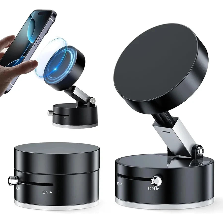 Magnetic Suction Cup Phone Holder - Multi-Functional & Foldable Storage Solution