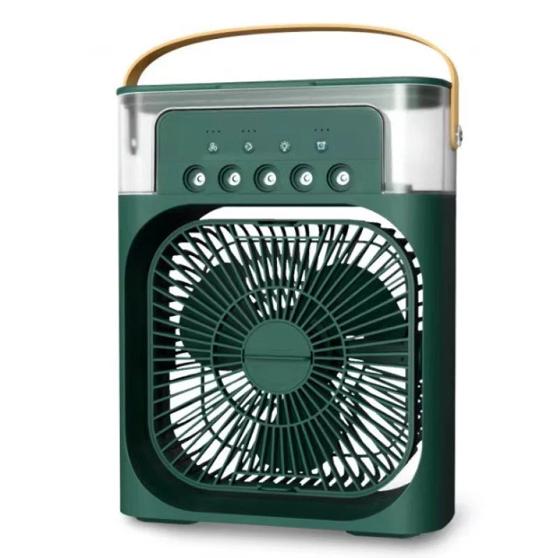 Portable Air Conditioner Fan – USB-Powered Personal Cooling Fan with 3 Speeds, 5 Spray Modes & LED Night Light for Home, Office & Outdoor