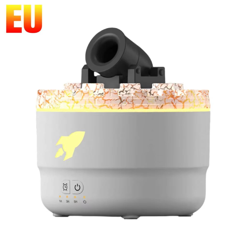 Volcanic Crack Light Cannon Aroma Humidifier – Essential Oil Diffuser, Aromatherapy Mist & Night Light for Home & Office