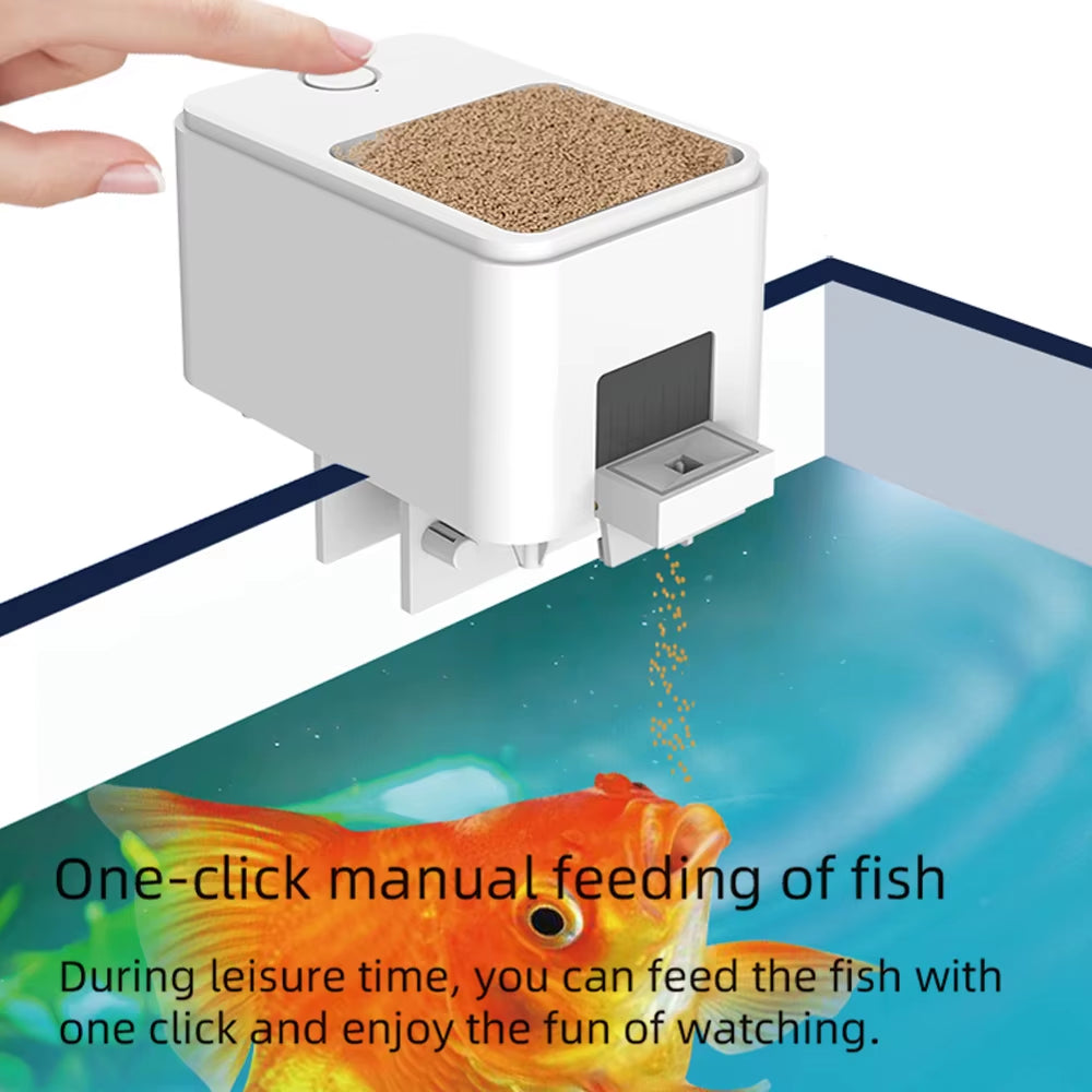 WiFi Smart Automatic Aquarium Feeder – 100ML Large Capacity Goldfish Fish Feeder with App Control, Timing, and Feeding Records