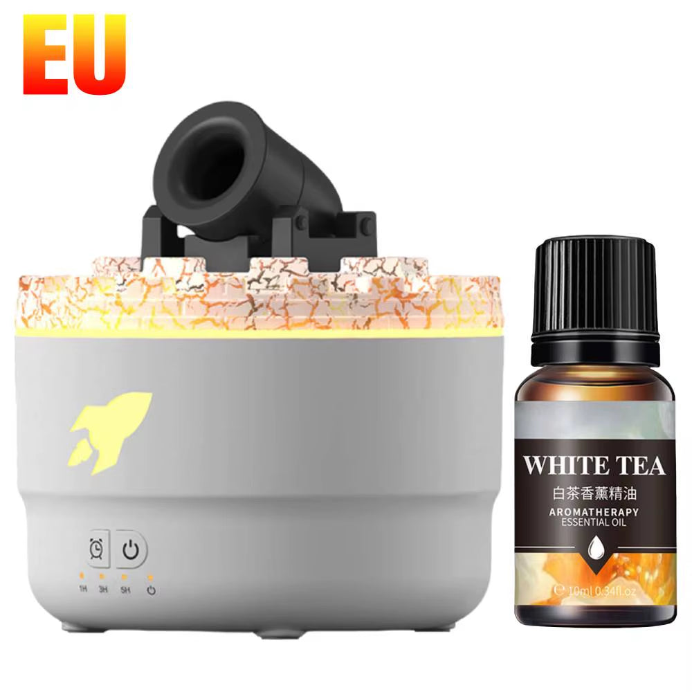 Volcanic Crack Light Cannon Aroma Humidifier – Essential Oil Diffuser, Aromatherapy Mist & Night Light for Home & Office