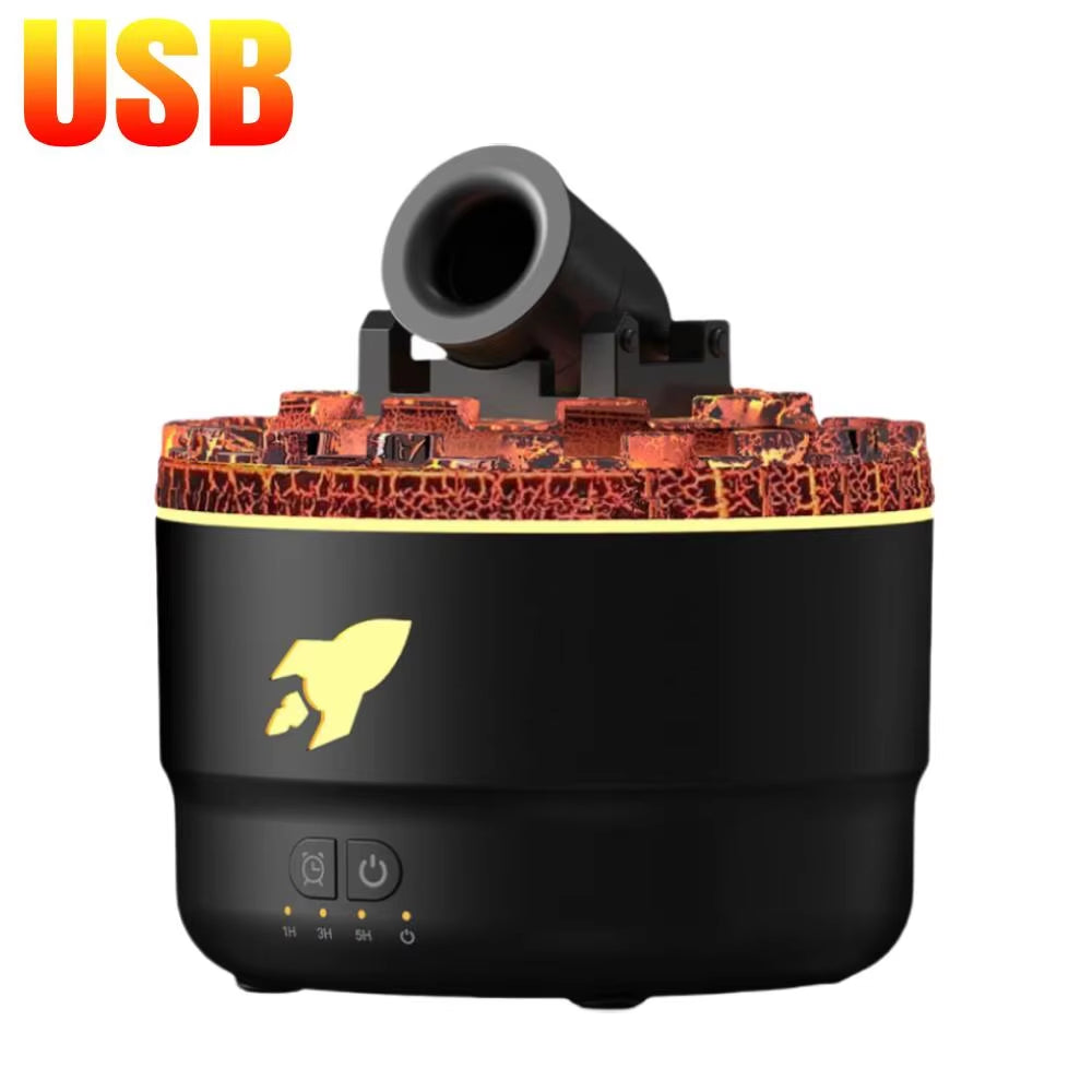 Volcanic Crack Light Cannon Aroma Humidifier – Essential Oil Diffuser, Aromatherapy Mist & Night Light for Home & Office