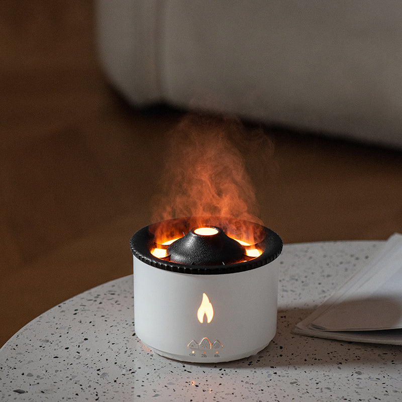 Jellyfish Flame & Blue Volcano Humidifier – Portable 300ML Mini Essential Oil Diffuser with Remote Control