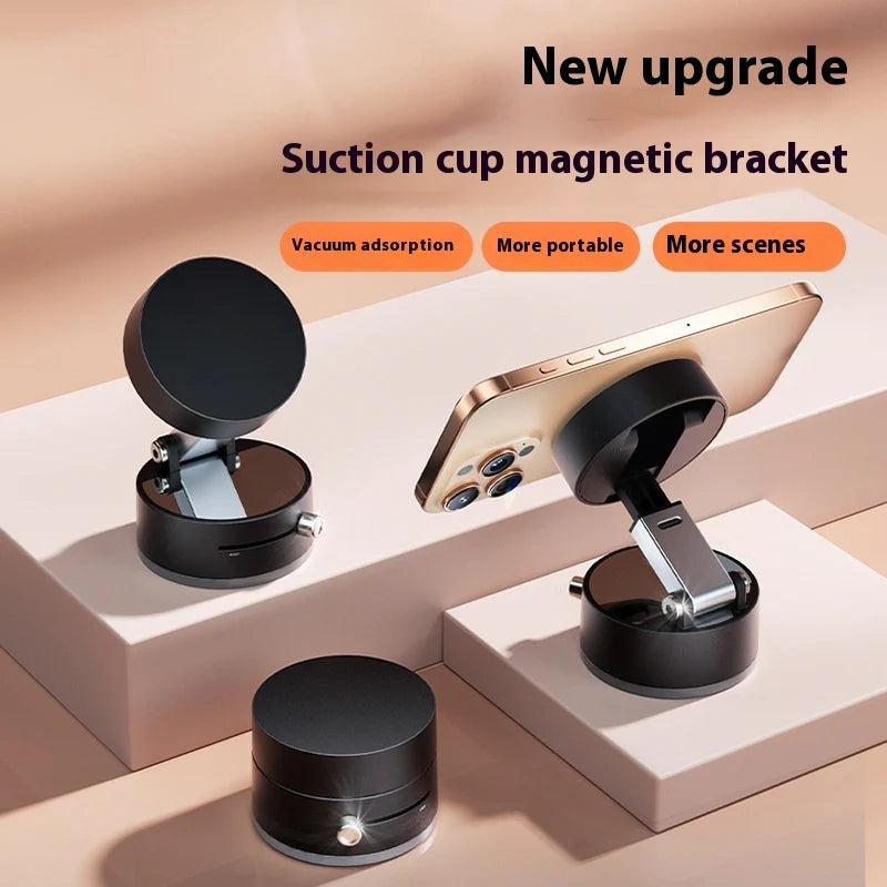 Foldable Magnetic Car Phone Holder – Strong Vacuum Suction Cup Mount for Dashboard, Windshield & Mirror | Hands-Free Universal Phone Stand for iPhone & Android