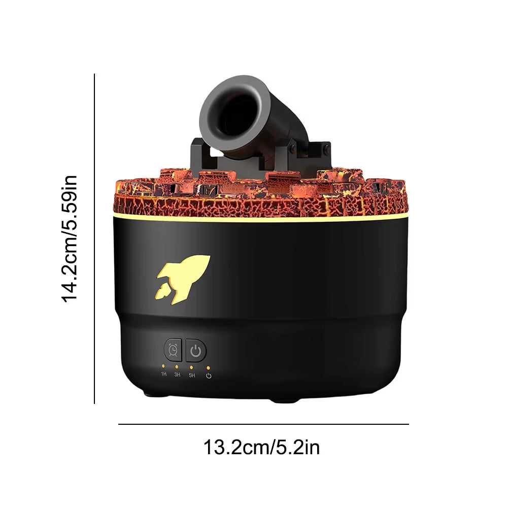 Volcanic Crack Light Cannon Aroma Humidifier – Essential Oil Diffuser, Aromatherapy Mist & Night Light for Home & Office