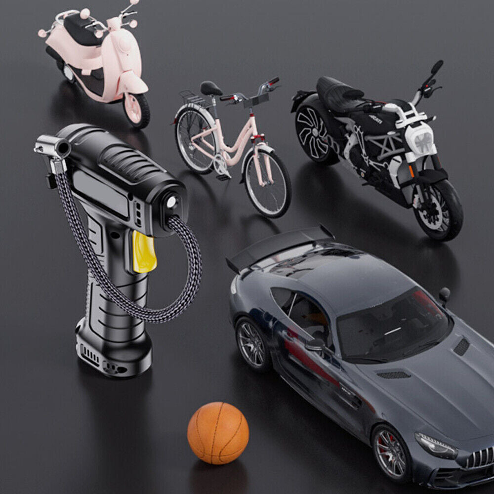 Car Tyre Inflator Cordless Digital Air Compressor Pump – USB Rechargeable 150 PSI for Car, Motorcycle, Bike & Sports Balls