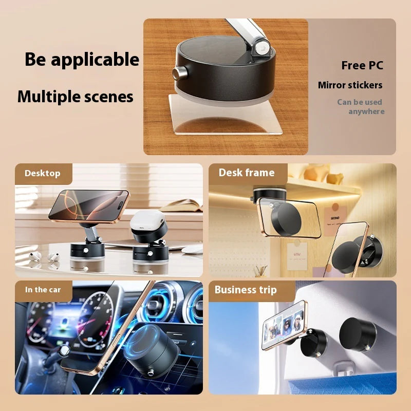 Foldable Magnetic Car Phone Holder – Strong Vacuum Suction Cup Mount for Dashboard, Windshield & Mirror | Hands-Free Universal Phone Stand for iPhone & Android