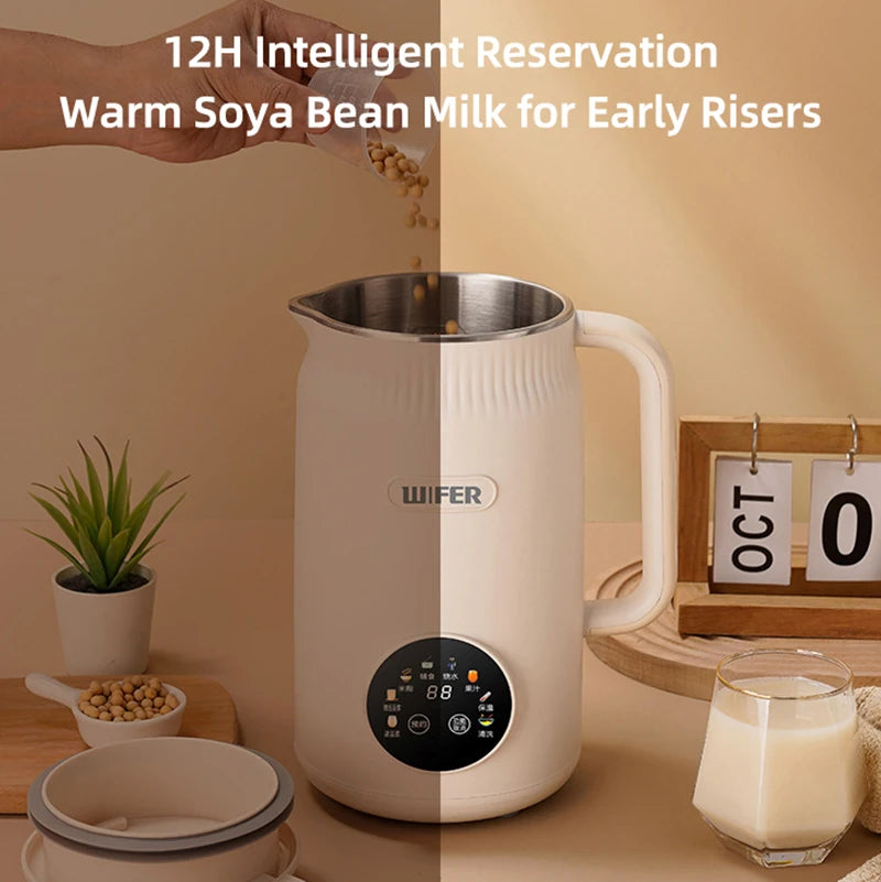 1200ML Electric Soybean Milk Machine – Fully Automatic Intelligent Soy Milk & Juice Mixer 200V