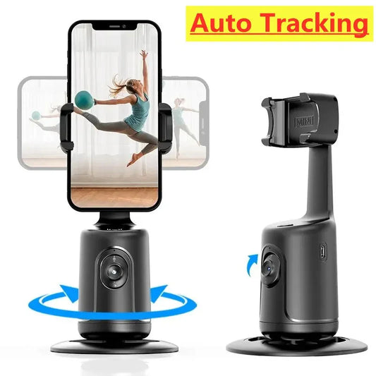 360° AI Smart Face Tracking Gimbal – Auto Phone Holder with Stabilizer, Tripod & Hand Gesture Recognition for Smartphone Vlog, TikTok & Live Streaming