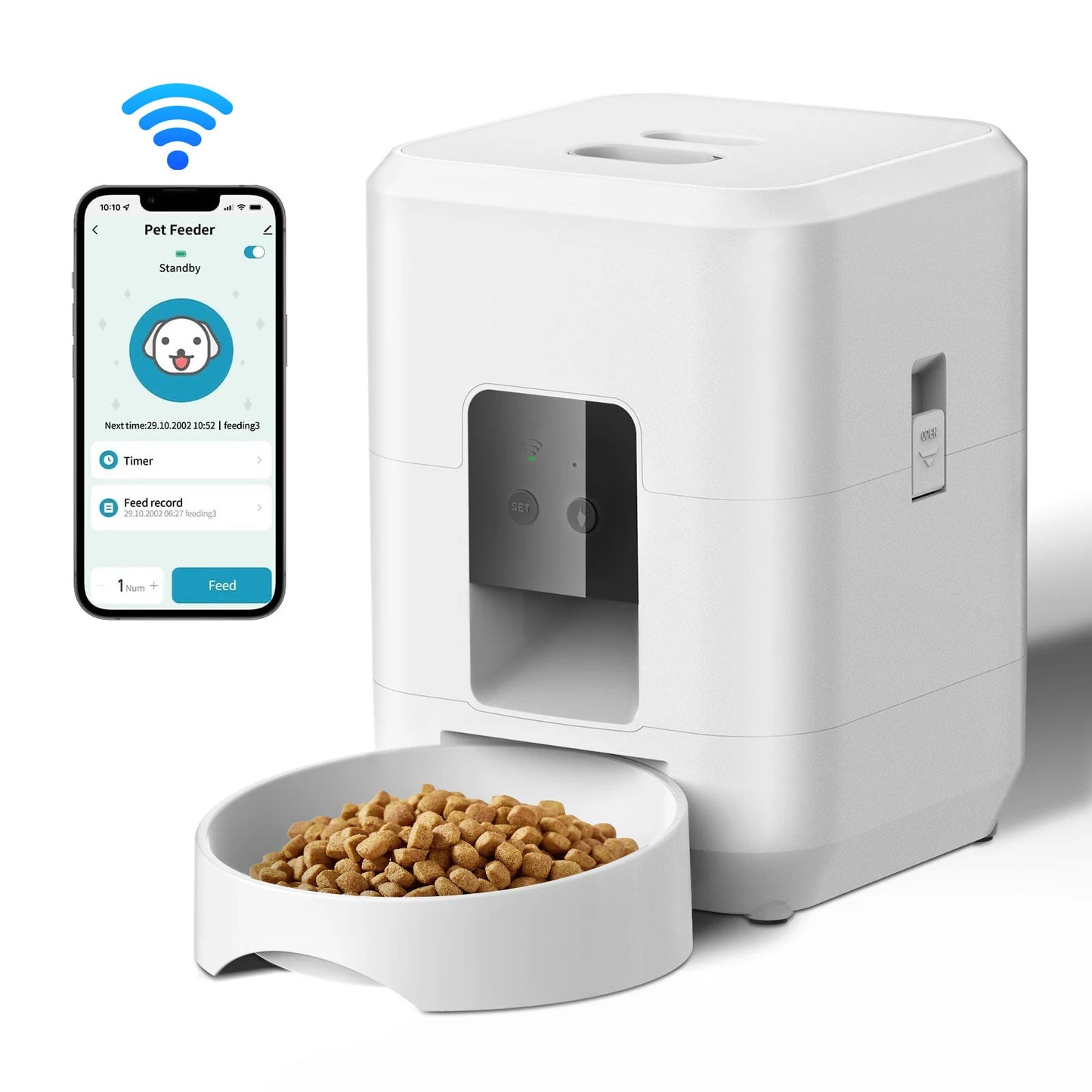Intelligent Automatic Pet Feeder – Remote & Timer Controlled Quantitative Cat Feeder | Smart Pet Feeding Tableware