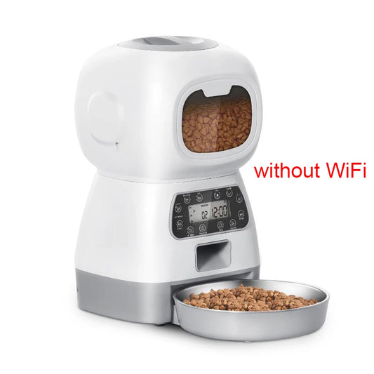 3.5L Automatic Pet Feeder for Cats & Dogs – WiFi Smart Slow Feeder with Voice Recorder, Large Capacity, Timed Food Dispenser