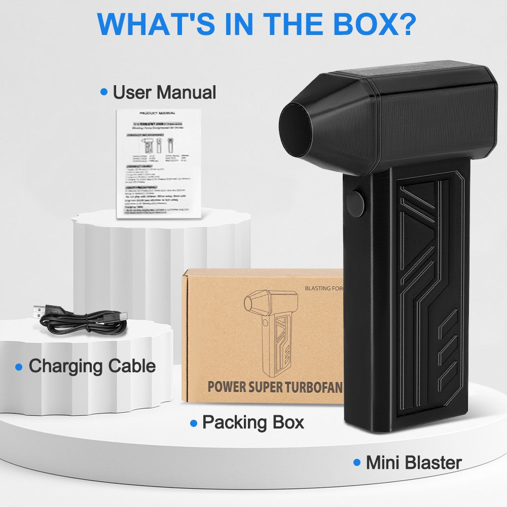 130000RPM Electric Air Blower Mini Turbo Fan Super Dry Dust Cleaner Air Blaster with 8000mAh Rechargeable Battery