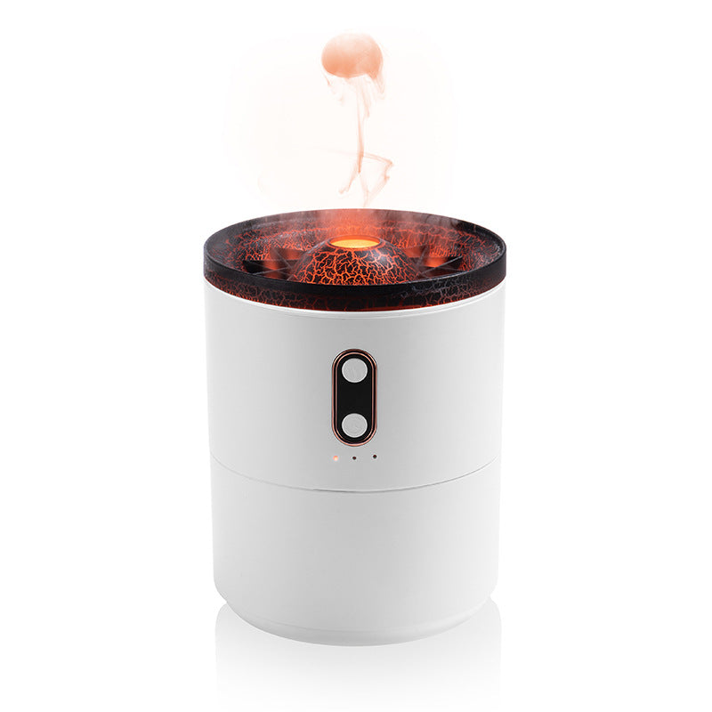Volcanic Flame Aroma Diffuser – USB Portable Jellyfish Humidifier with Night Light & Essential Oil Fragrance