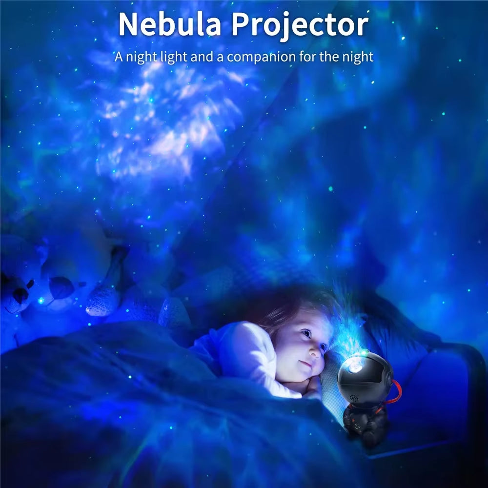 Galaxy Projector LED Night Light – Astronaut Star Projector Lamp for Bedroom, Kids, Home Décor & Gift
