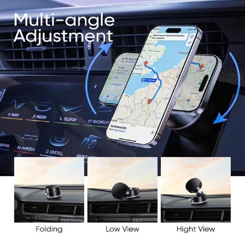 Magnetic Suction Cup Phone Holder - Multi-Functional & Foldable Storage Solution